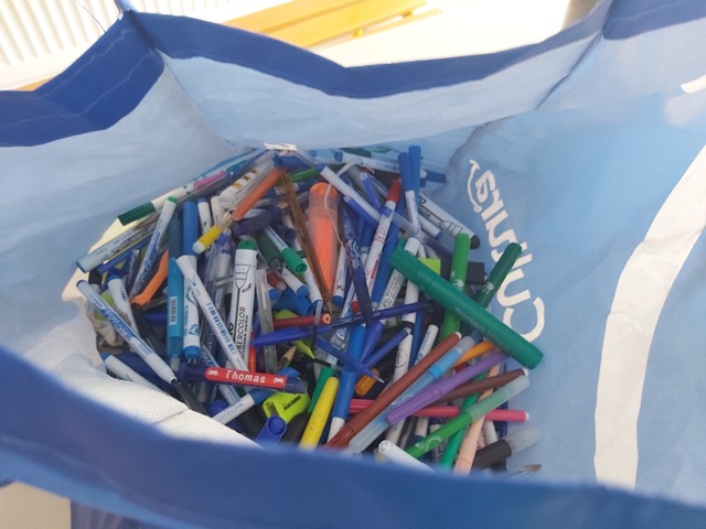 Intervention dans les écoles pour la collecte de stylos usagés
